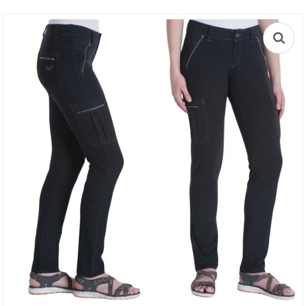 Kuhl Black Track Pants with Stretchy Material
